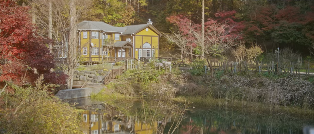 The lakehouse from Episode 8 where it all went wrong. From the Our Beloved Summer kdrama series.
