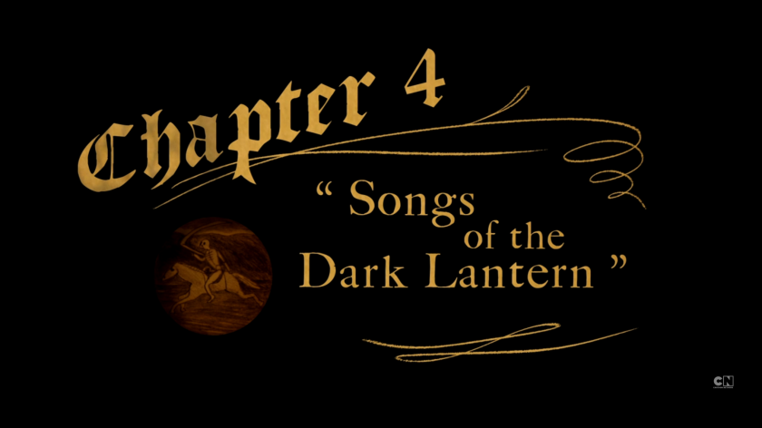 Songs of the Dark Lantern Chapter 4 Title Card - death mounts his pale horse