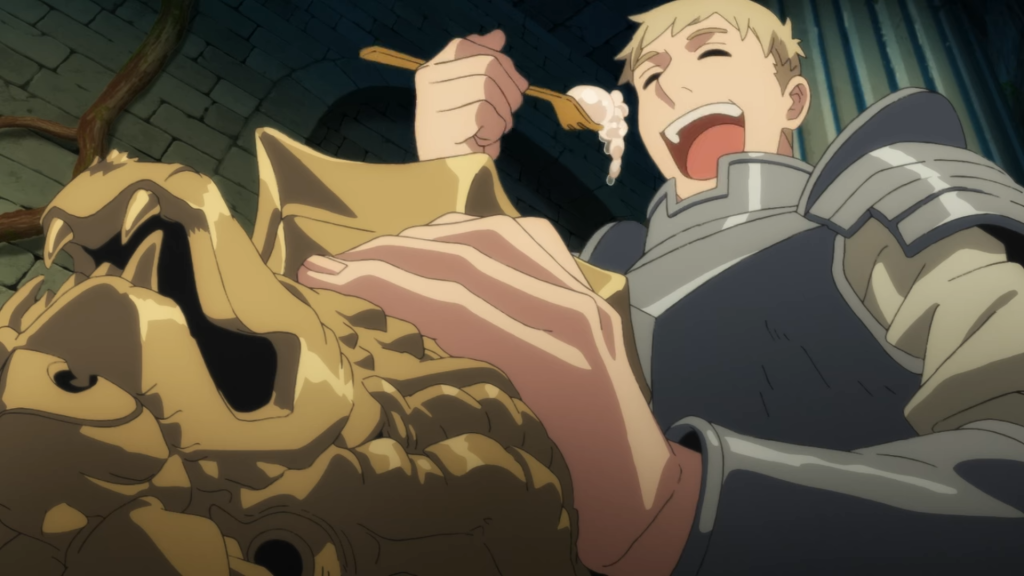 I don't know man...this seriously looks like Laios enjoying the human flesh of a living armor monster