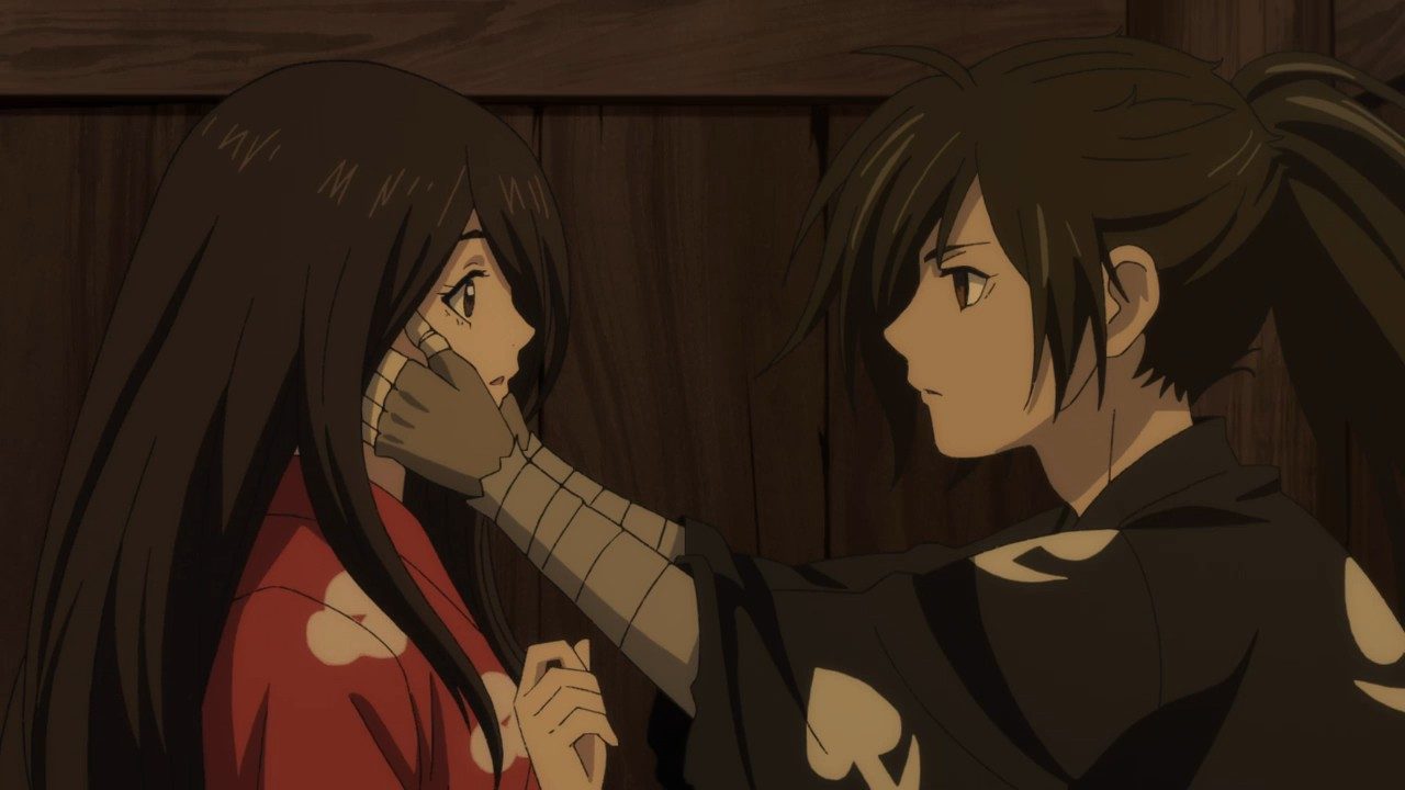 Dororo Hyakkimaru and Mio speak