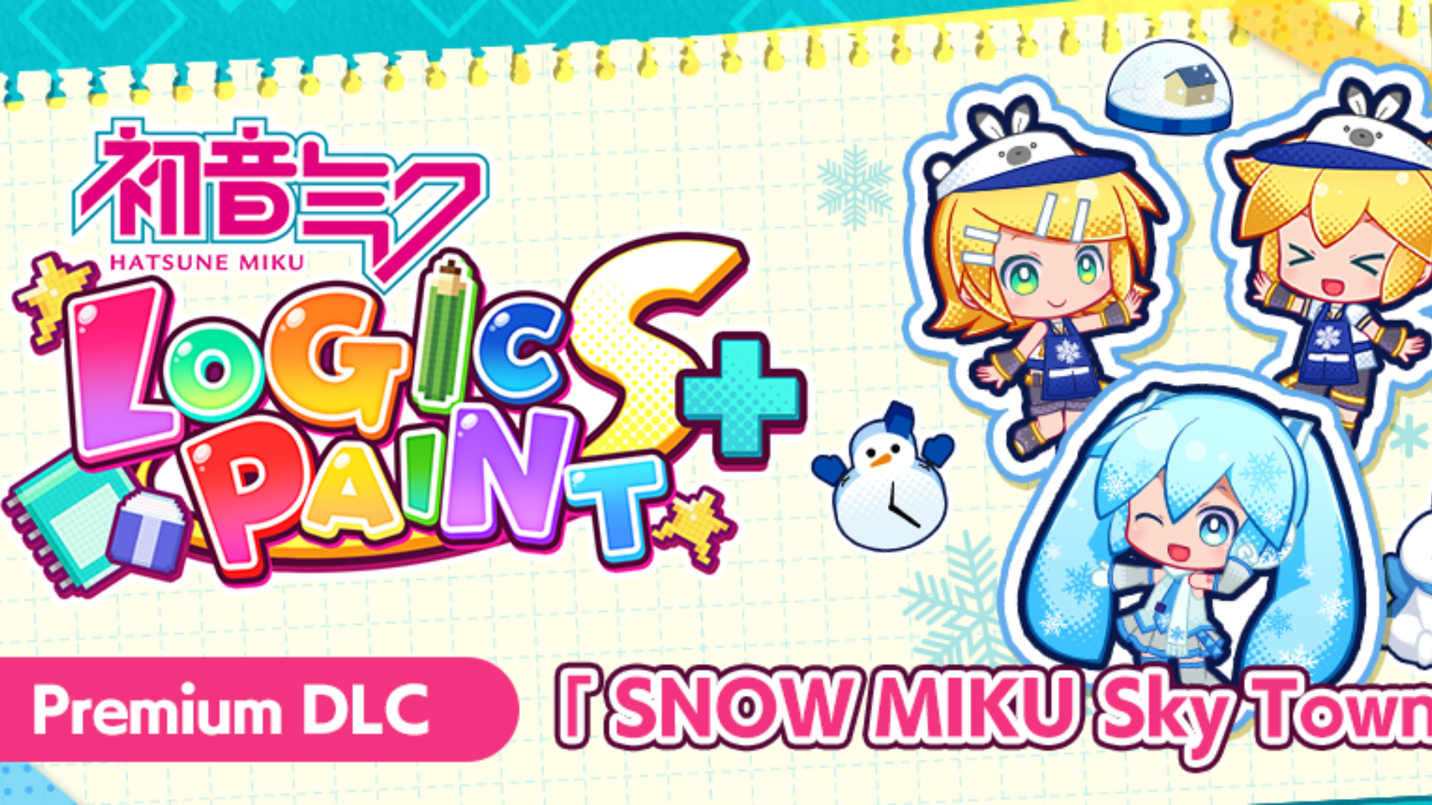 Snow Miku Arrives in Hatsune Miku Logic Paint S+: Sky Town DLC